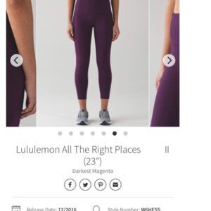 Lululemon All The Right Places Pant II